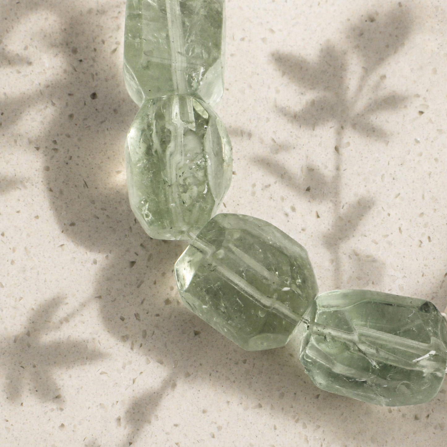 Natural Green Crystal Bracelet with Teardrop Baroque Pearl and Tea Crystal Accents