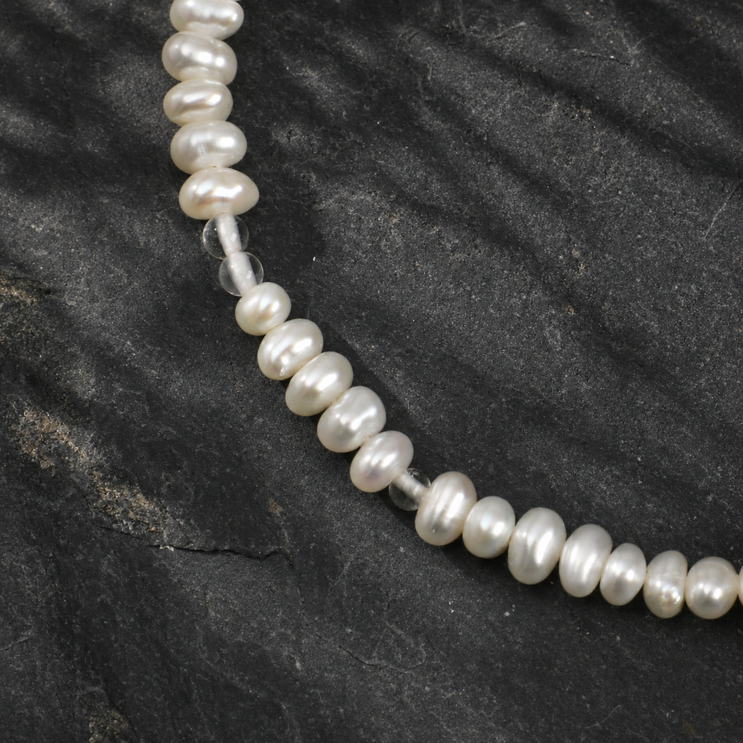 Blue Topaz Teardrop & Pearl Bracelet with Clear Quartz and S925 Silver Hook