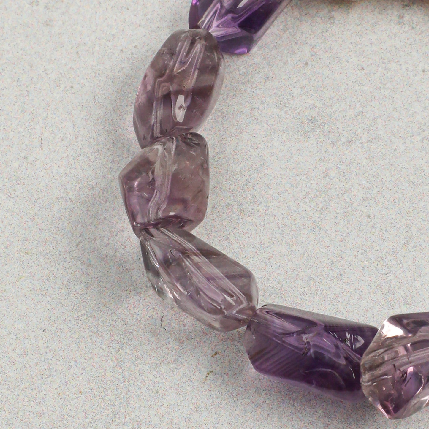 Freshwater Pearl & Natural Amethyst Crystal Bracelet with Sterling Silver Charm